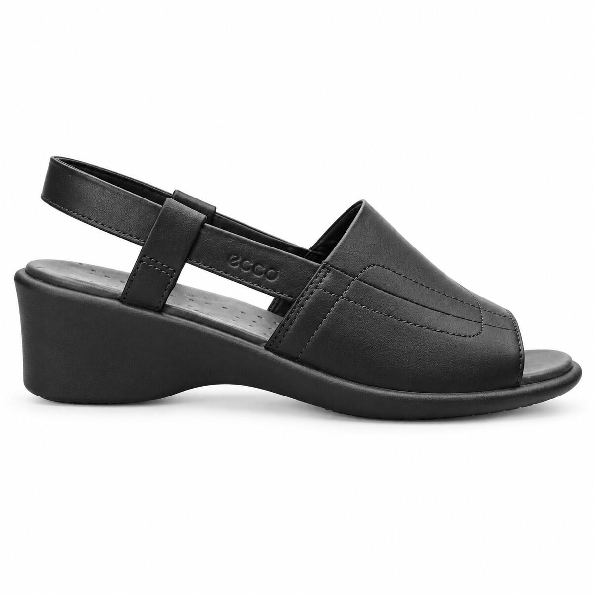 ECCO Sandaler Med Kilehæl  Sort - 37