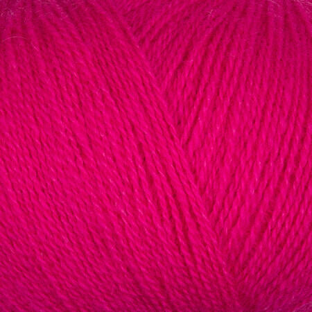 Close up af Gepard garn cashmere lace i farven neonbrud