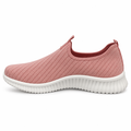 Pink slip-on sneakers med strik og fleksibel sål