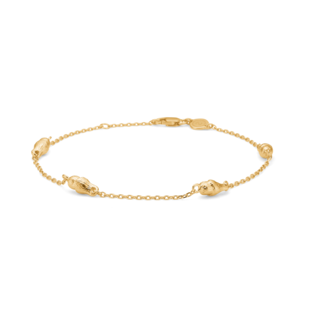 Acorn bracelet in gold plated silver | Studio Z