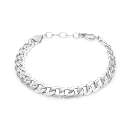 Big Plaited Chain Bracelet - Large armour bracelet in sterling silver
