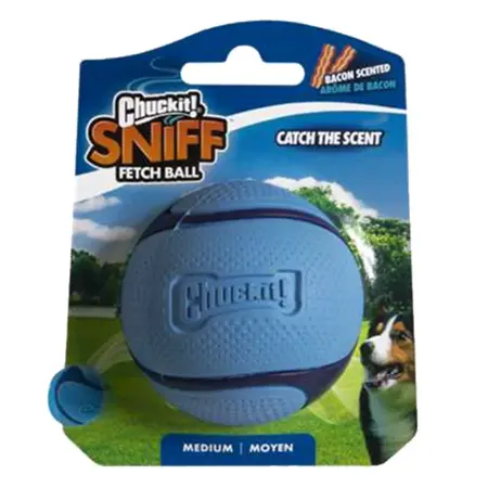 Chuckit Sniff Fetch Ball Medium med baconduft