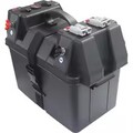 12-24V batteriboks med USB og voltmeter