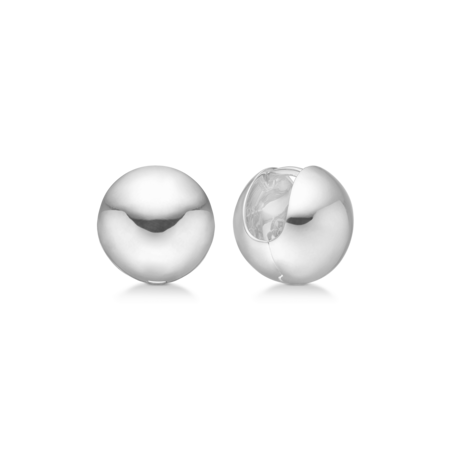 BIG BALL sølv øreringe.