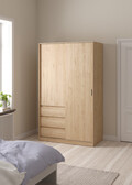 Garderobeskab 120 cm - i soveværelse - skydedør - skuffer - AN-BO Møbler København