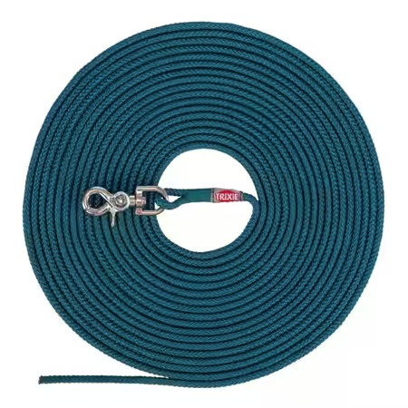 Trixie Spor- og Svømmeline med quick release | petroleumsfarvet | 10 meter