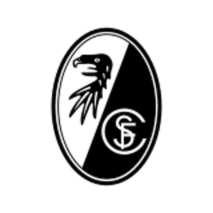 SC Freiburg klublogo som rundt sukkerprint til fodboldkage