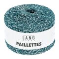 garnoegle af maerket paillettes fra lang yarns i farven petrol og silver