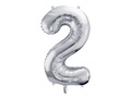 ballon 2tal med helium sølv