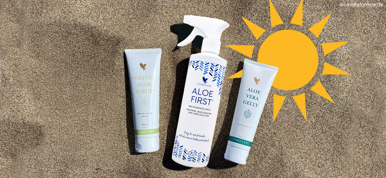Forever Aloe Scrub, Aloe First og Aloe Vera Gelly