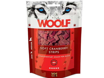 Woolf Soft cranberry strips - 100g