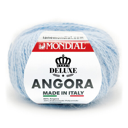 garnnoegle i angora fra mondial i farven brændt lyseblå 624