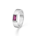 INDIGO silver ring with garnet | Danish design by Mads Z