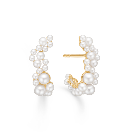 LULU øreringe i 14 karat guld med kulturperler.