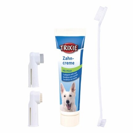 Trixie tandplejesæt med hundetandbørste