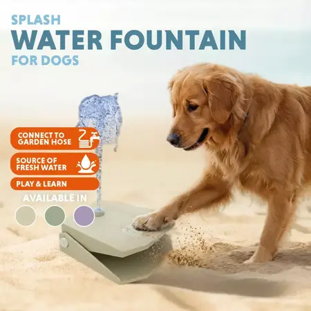 CoolPets Splash Water Fountain - Olivengrøn