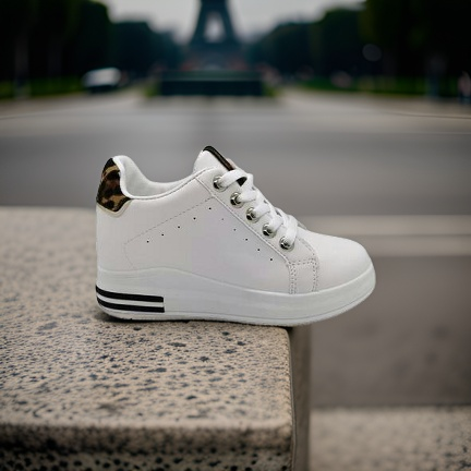 Dame sneakers hvid/leopard - 36