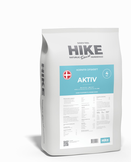 Hike Aktiv 4 kg tørfoder hundefoder til aktive hunde som kræver mere energi