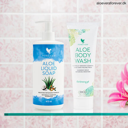 Flydende Aloe vera sæbe Aloe Liquid Soap og Aloe Body Wash