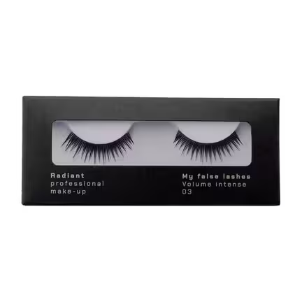 Kunstige øjenvipper med fyldig volumen og radial effekt – perfekt til et naturligt, men iøjnefaldende look.