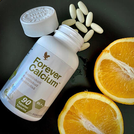 Forever Calcium kalktabletter og appelsin med smag af vanille