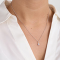Céleste necklace in sterling silver, as shown on the model