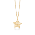 Starfish Lustre necklace made in 925 pure sterling silver and plated with 18 karat gold plating.