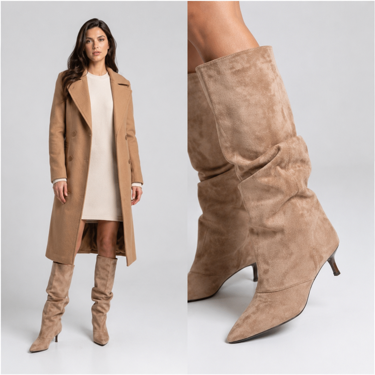 Sienna Suede Knee Boots - 36