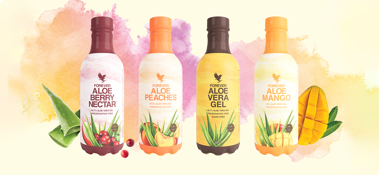 Forever Living Aloe vera juice drik 4 forskellige smage