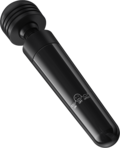 Beige G-punkts- og klitorisvibrator med buet design og riller