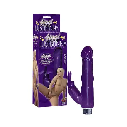 Biggi Lustbunny Vibrator med rabbit-klitorisstimulator og kraftige vibrationer.
