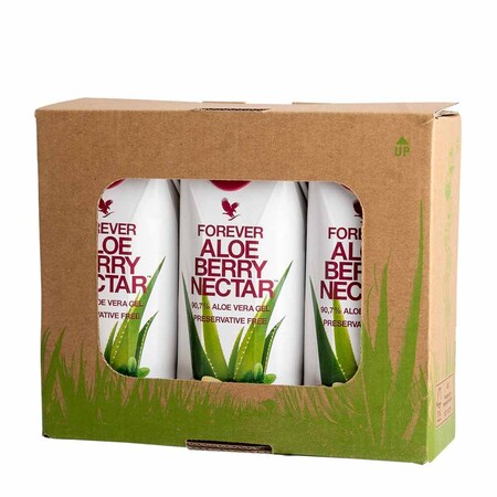 Forever Aloe Berry Nectar 3 x 330 ml i Tri-Pak - Aloevera drik