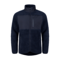 Matterhorn Pasang fleecejakke i navyblå. Sherpa-fleece af genanvendt polyester med specielt materiale på brystet. To sidelommer, en brystlomme og elastiske manchetter.