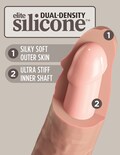 King Cock Elite Silicone Dildo 15 cm – realistisk model med sugekop og Dual Density silikone.