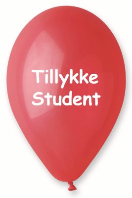 Røde studenter balloner til helium