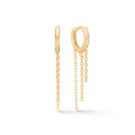 Wild Cliff hoops udført i 925 ren sterlingsølv belagt med en slidstærk forgyldning i 18 karat guld.