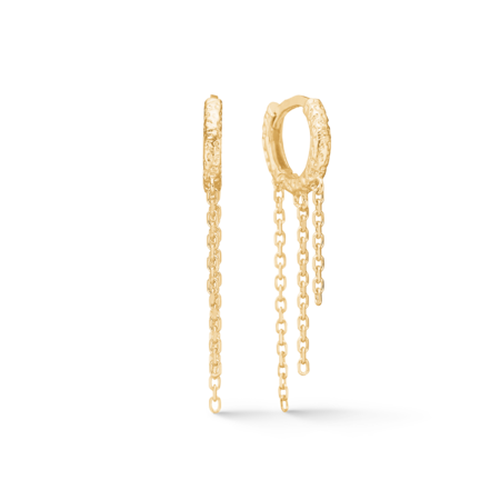 Wild Cliff hoops udført i 925 ren sterlingsølv belagt med en slidstærk forgyldning i 18 karat guld.