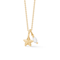 Starfish Lustre udført i 925 ren sterlingsølv belagt med 18 karat forgyldning med en perle.