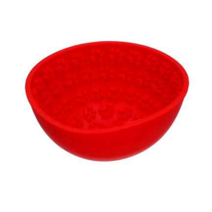 Eat Slow Live Longer Lick Mat Wobble Bowl Rød