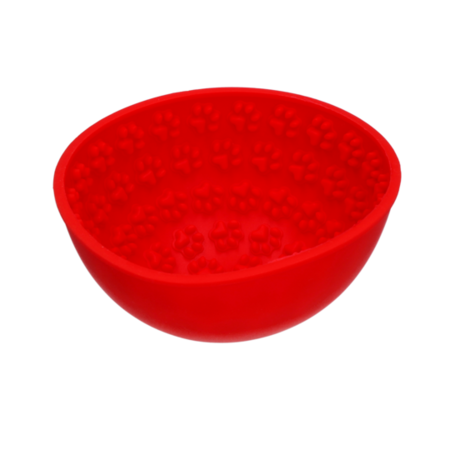 Eat Slow Live Longer Lick Mat Wobble Bowl Rød