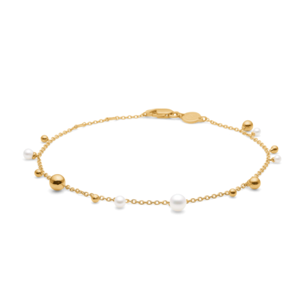 BUBBLES N' PEARLS bracelet in 14 karat gold | Danish design by Mads Z