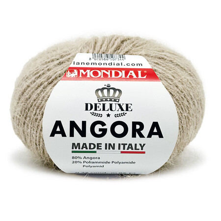 garnnoegle i angora fra mondial i farven beige 526