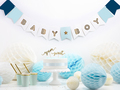 Babyboy banner - babyshower pynt blå og guld