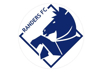 Rundt Randers FC kageprint med navn til personlig fodboldkage
