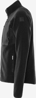 Billede af Fristads Argon Fleecejakke med Mikro-Pilefor i Sort - Fra venstre side. Genanvendt stretchmateriale giver bevægelsesfrihed. Ideel som mellemlag for udendørslivsstil.