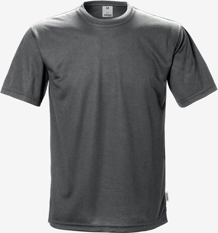 Coolmax® Funktionel T-shirt 918 i Grå - Teknisk T-shirt med Coolmax® Dacron fibre for svedtransporterende og hurtigtørrende komfort. Rund hals og forlænget ryg.