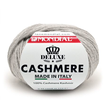 garnnoegle i cashmere fra mondial i farven lys graa 929