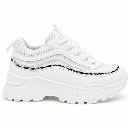 Hvide sneakers med Plateau sål