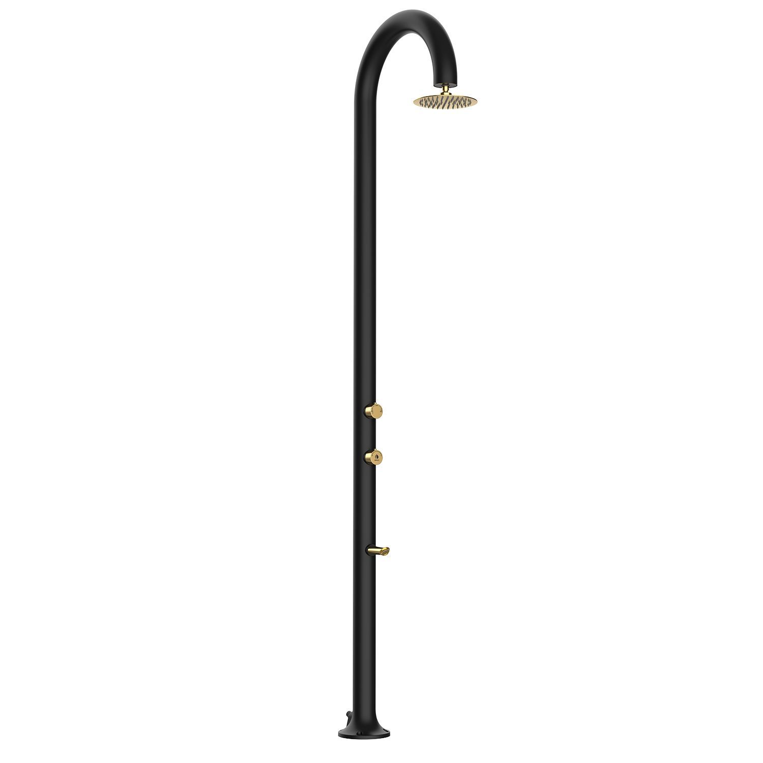 Sined LUNA ALU NERA ORO - Aluminium Außendusche - schwarz / gold