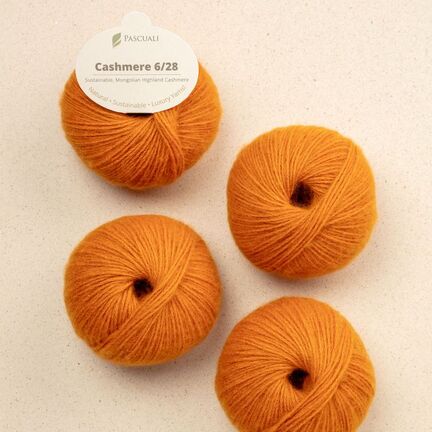 Pascuali Cashmere 6/28 – farven Rust. Økologisk luksusgarn i 100% cashmere uld